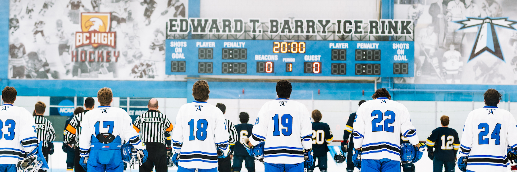 Hockey Team on ice rink