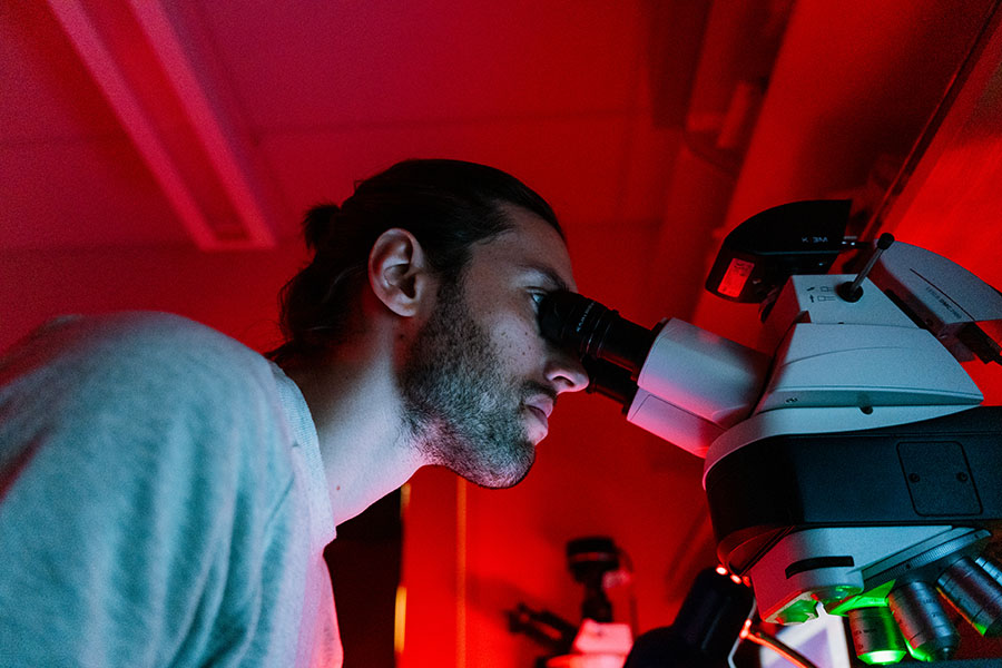 Researcher in a wet lab