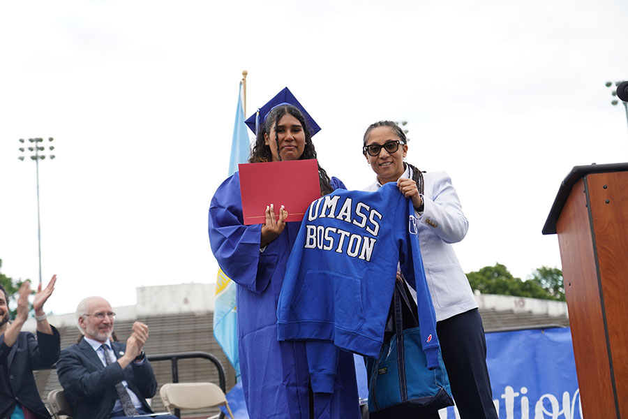 Johanna Pena with Dr. Tara Parker at graduation