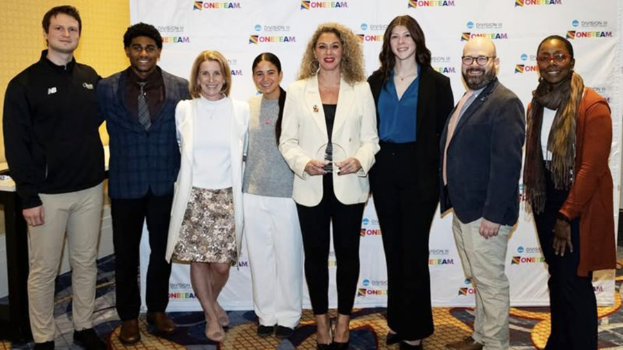 Athletics team accepts DIII LGBTQ Award